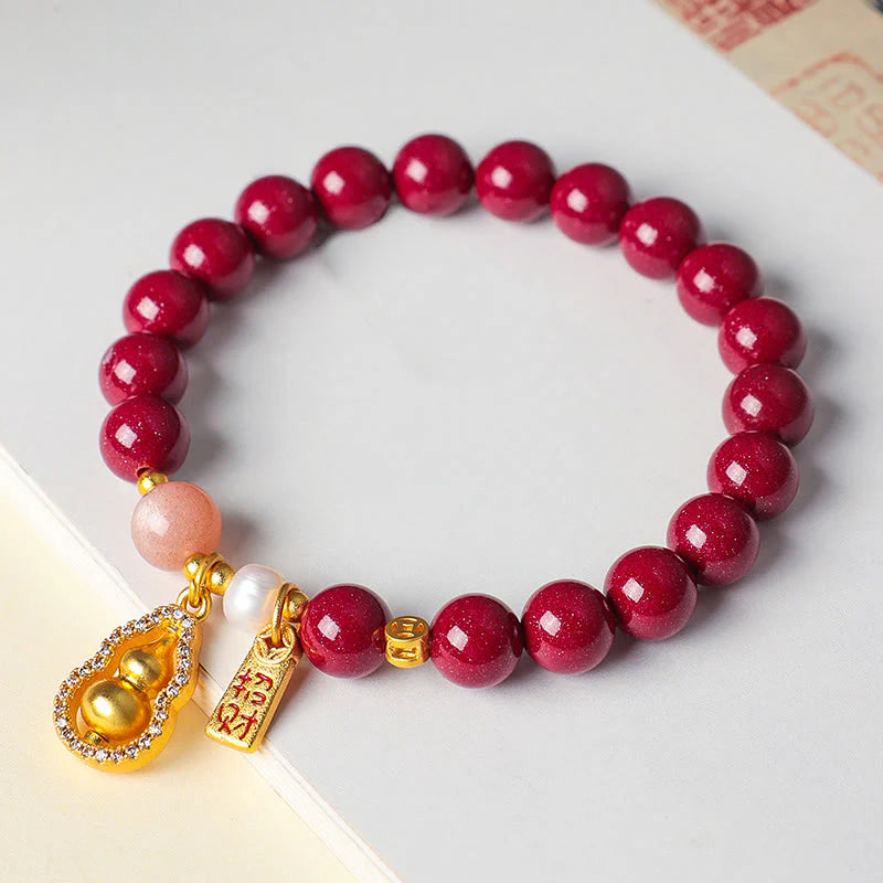Buddha Stones Cinnabar Blessing Attract Fortune Bracelet