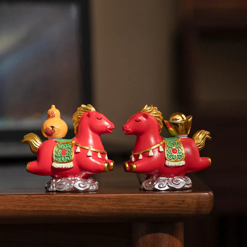 Buddha Stones Chinese Zodiac Year Of The Horse Fu Character Prosperity Home Decoration