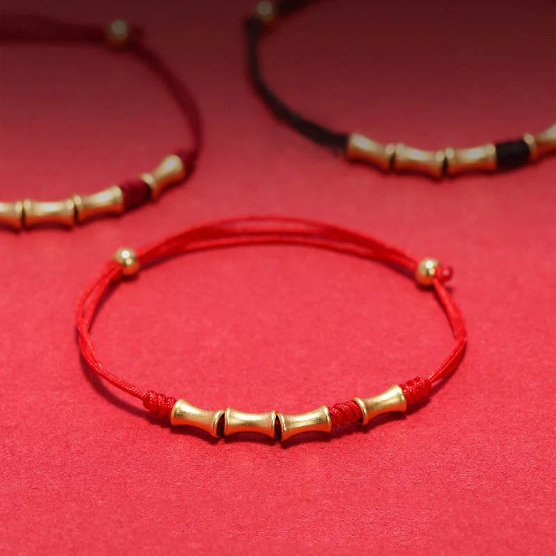 Buddha Stones 925 Sterling Silver Bamboo Design Protection Luck Braided Bracelet