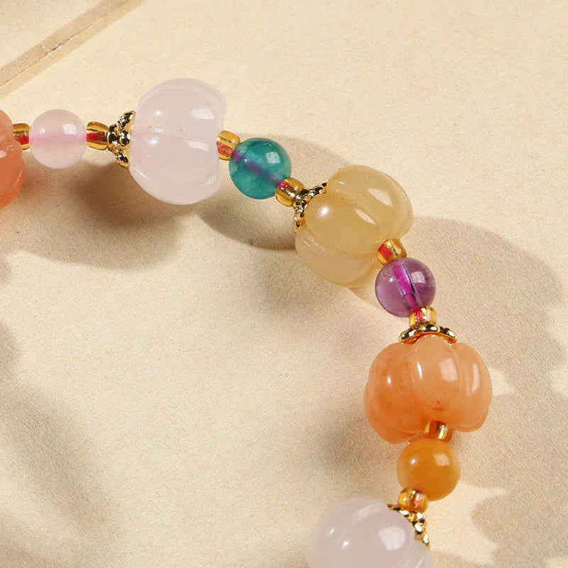 Buddha Stones Natural Golden Silk Jade Crystals Gourd Pixiu Pumpkin Beads Wealth Charm Bracelet