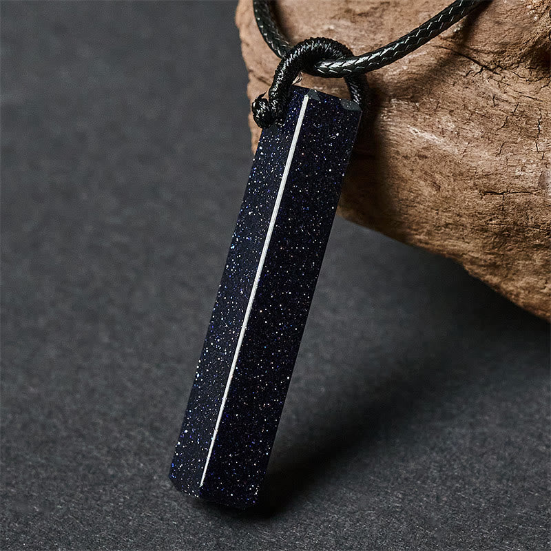 FREE Today: Transformation and Fulfilment Black Obsidian Blue Sandstone Necklace Pendant