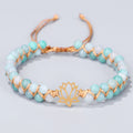 Buddha Stones Amazonite Beads Lotus Flower Balance Weave Bracelet (Extra 30% Off | USE CODE: FS30)