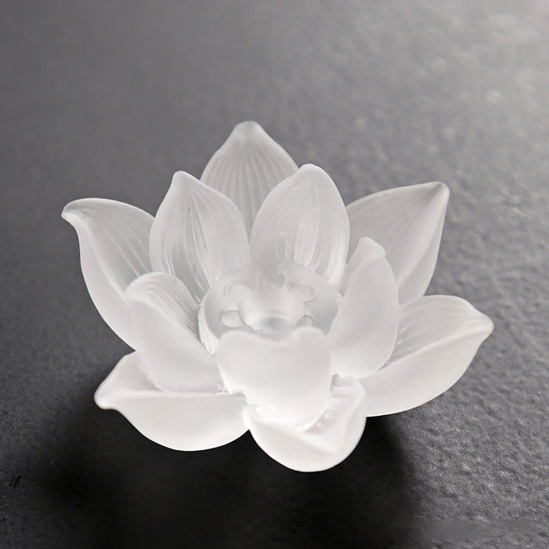 Buddha Stones Mini Lotus Liuli Crystal Healing Meditation Stick Incense Burner