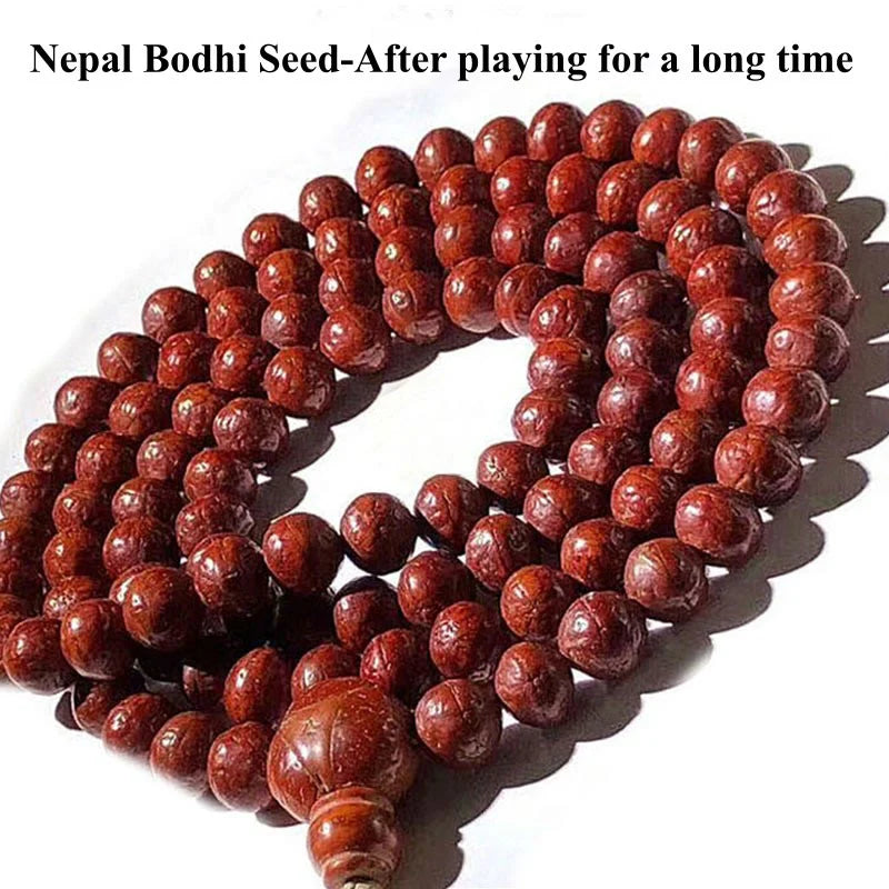 Buddha Stones 108 Mala Beads Nepal Bodhi Seed Luck Wealth Tassel Bracelet (Extra 30% Off | USE CODE: FS30)