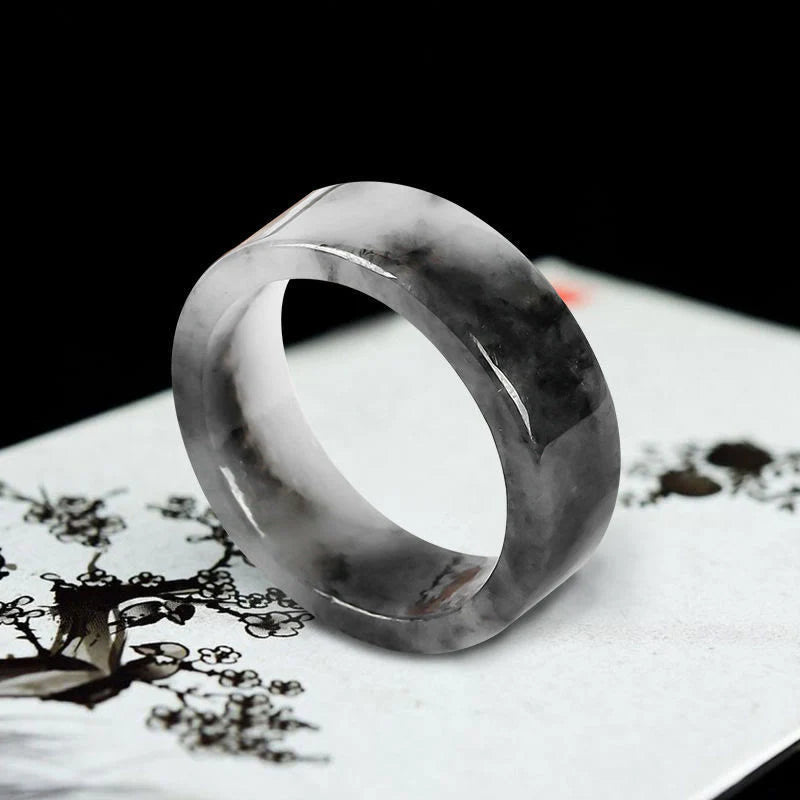 Buddha Stones Jade Prosperity Luck Ring