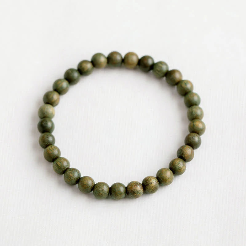 Buddha Stones Tibetan Green Sandalwood Soothing Cure Bracelet (Extra 35% Off | USE CODE: FS35)