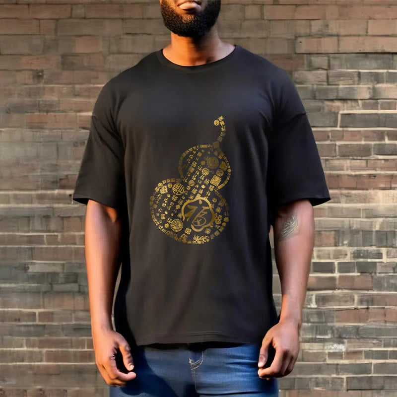 Buddha Stones Gourd Fu Character Design Tee T-shirt