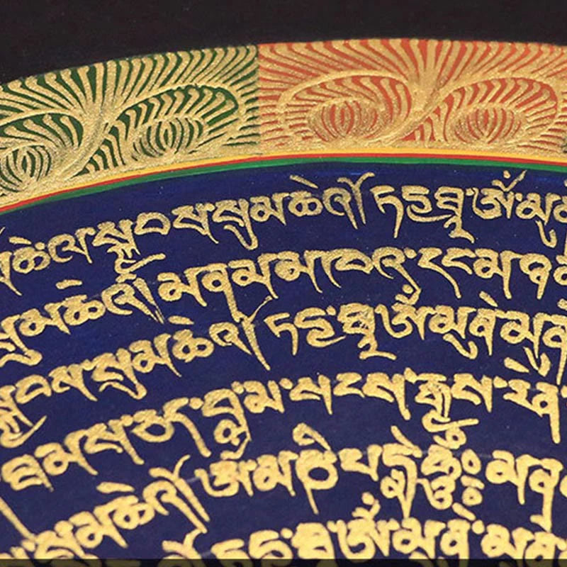 Buddha Stones Tibetan Thangka Painting Six True Words Scripture Handmade Decoration Blind Box(Random Style)
