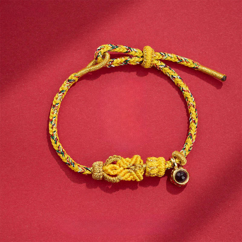 Buddha Stones String Projection Stone Hand-woven Buddha Knots Connection Bracelet