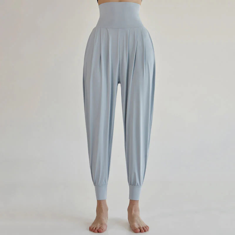 Buddha Stones Casual Plain High Waist Quick Drying Women's Leica Pants With Pockets