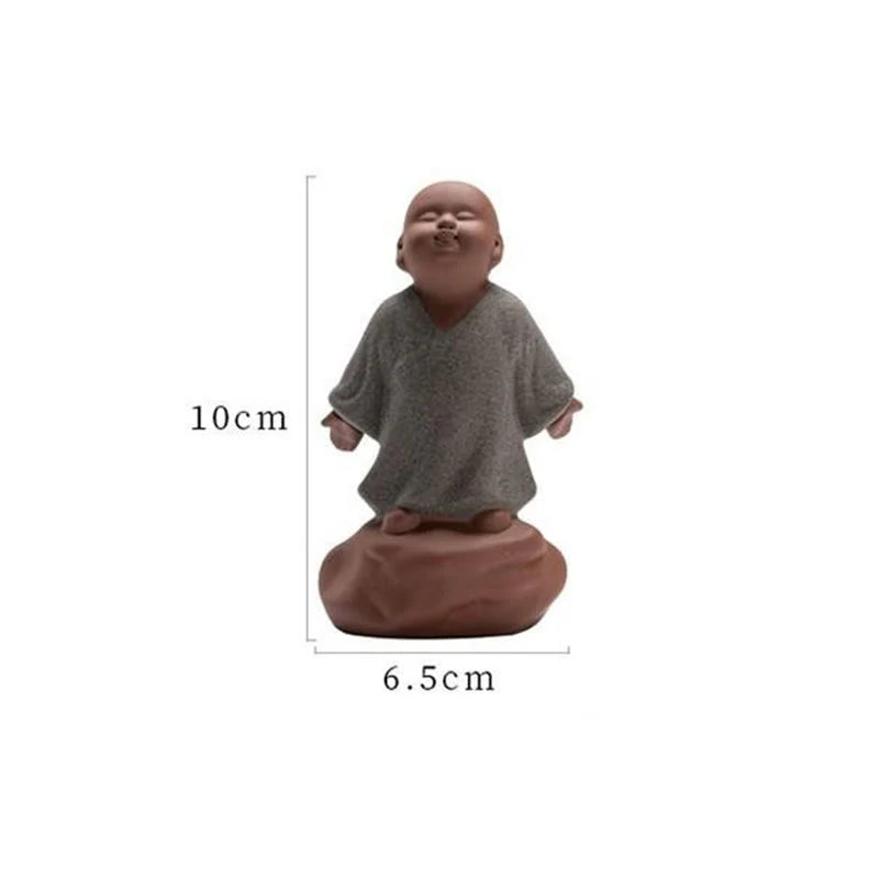 Buddha Stones Looking Up Resting Monk Ceramic Statue Compassion Home Decoration