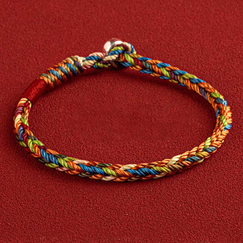 Buddha Stones May you be healthy and happy Lucky Multicolored Bracelet