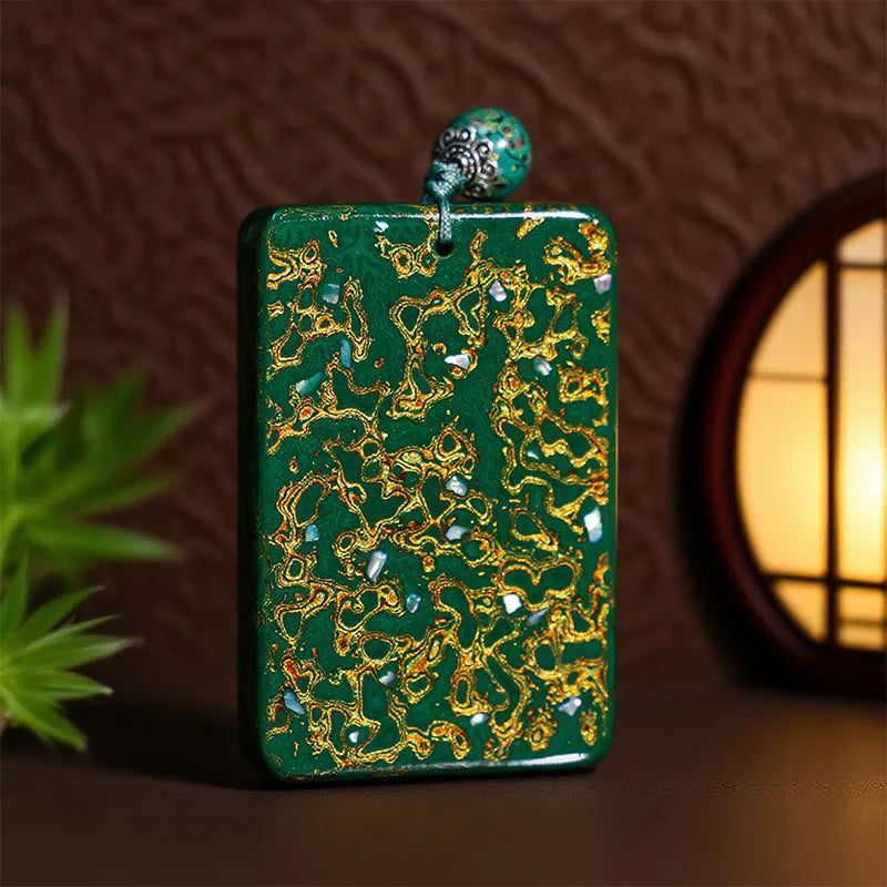 Buddha Stones Handcrafted Lacquer Craft Sandalwood Protection Pendant Necklace