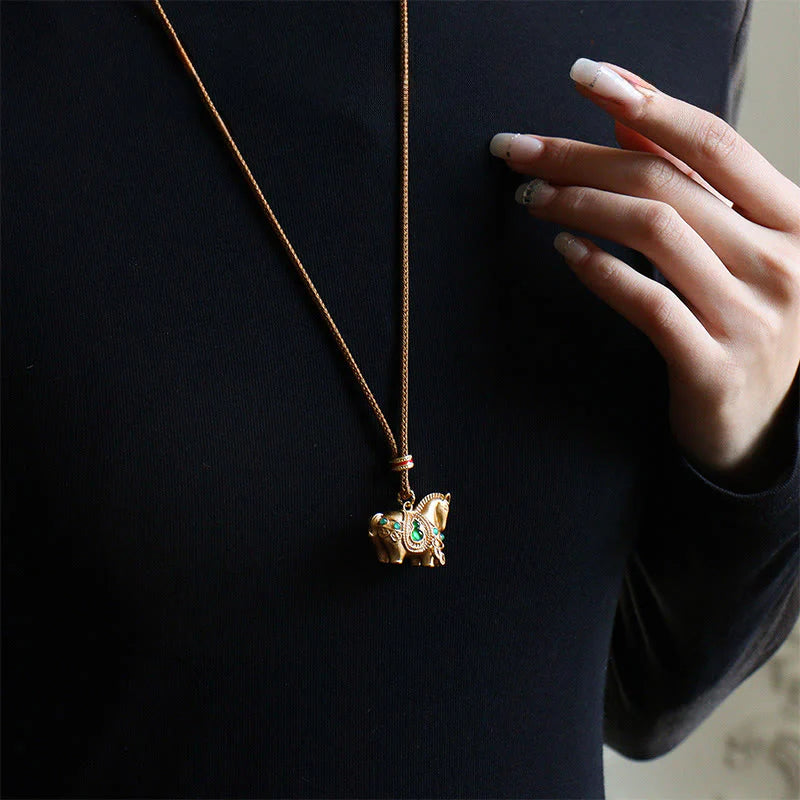 Buddha Stones Year Of The Horse Copper Brass Balance Necklace Pendants