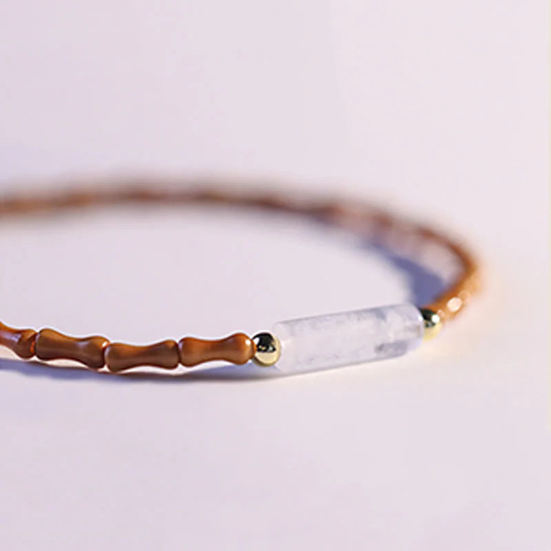 Buddha Stones Ultra-fine Olive Pit Peace Bracelet