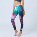 Buddha Stones Gradient Lotus Water Bubbles Pattern Print Gym Leggings Women's Yoga Pants