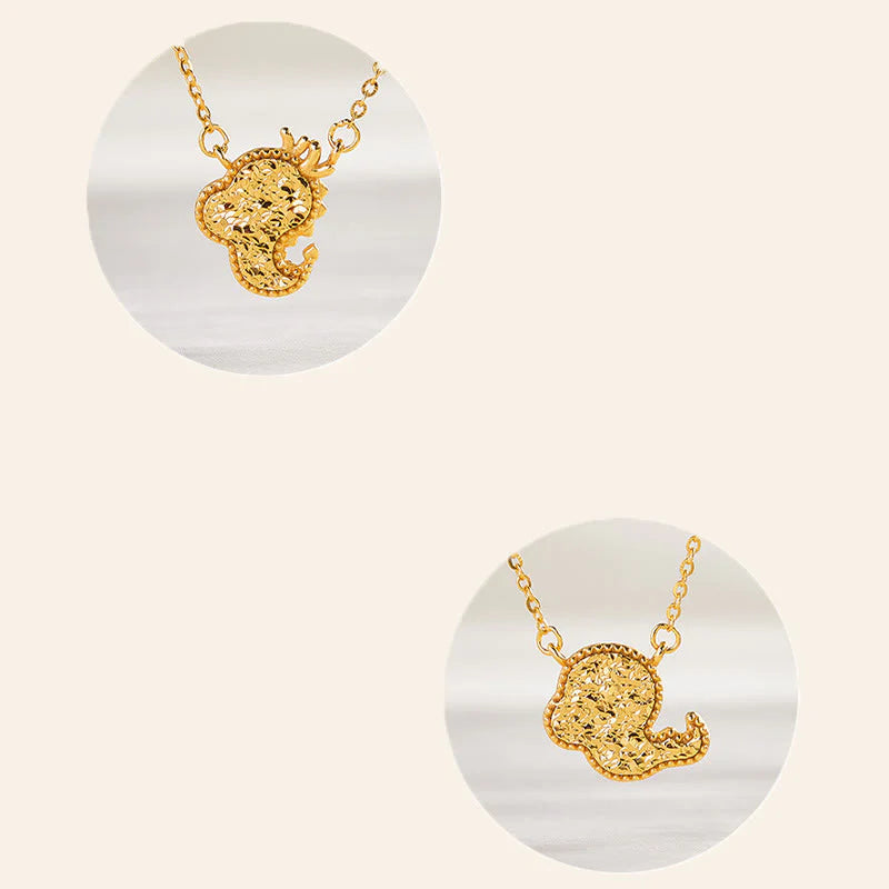 Buddha Stones Year Of The Horse Chinese Zodiac 925 Sterling Silver Coin Design Blessing Chain Necklace Pendants