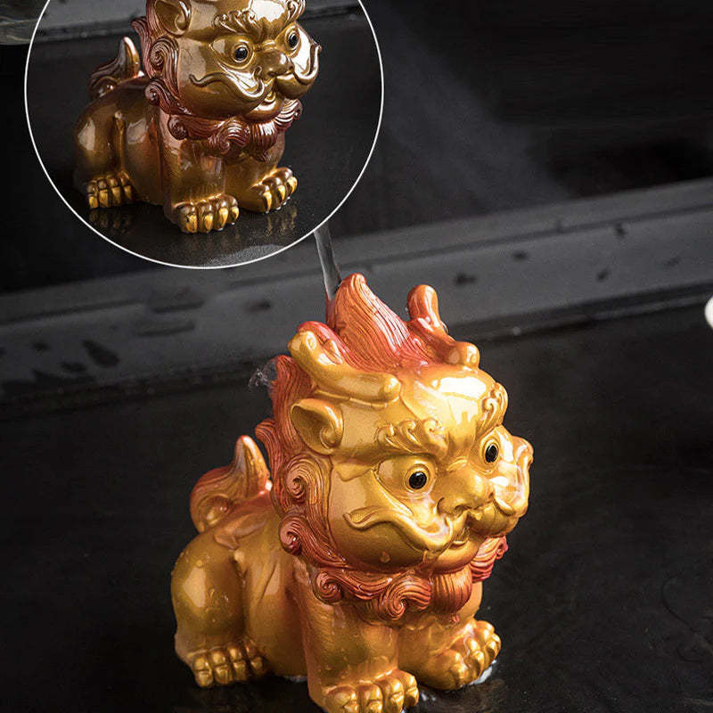 Buddha Stones Color Changing Small PiXiu Resin Tea Pet Wealth Home Figurine Decoration
