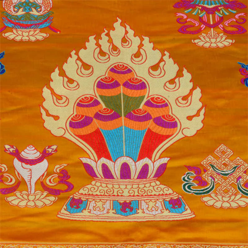 Buddha Stones Prayer Altar Mat Healing Meditation 8 Auspicious Symbols Mat
