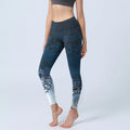 Buddha Stones Circular Mandala Flower Print Gym Leggings Women's Yoga Pants
