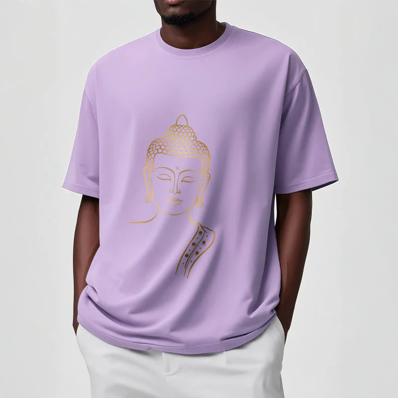 Buddha Stones Golden Buddha In Deep Meditation Tee T-shirt