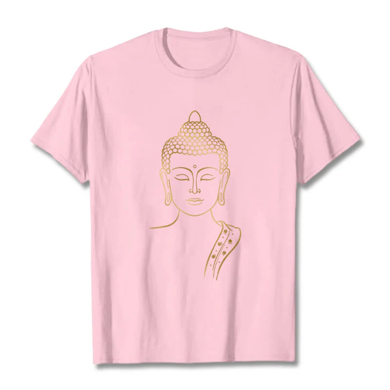 Buddha Stones Golden Buddha In Deep Meditation Tee T-shirt