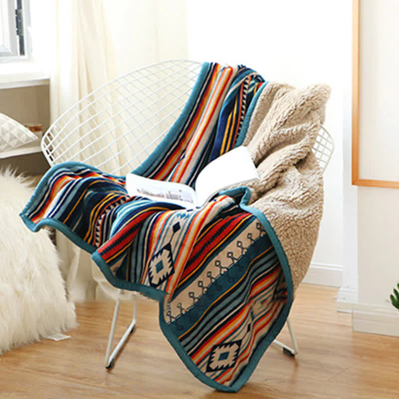 Buddha Stones Geometric Warm Soft Bed Throw Blanket