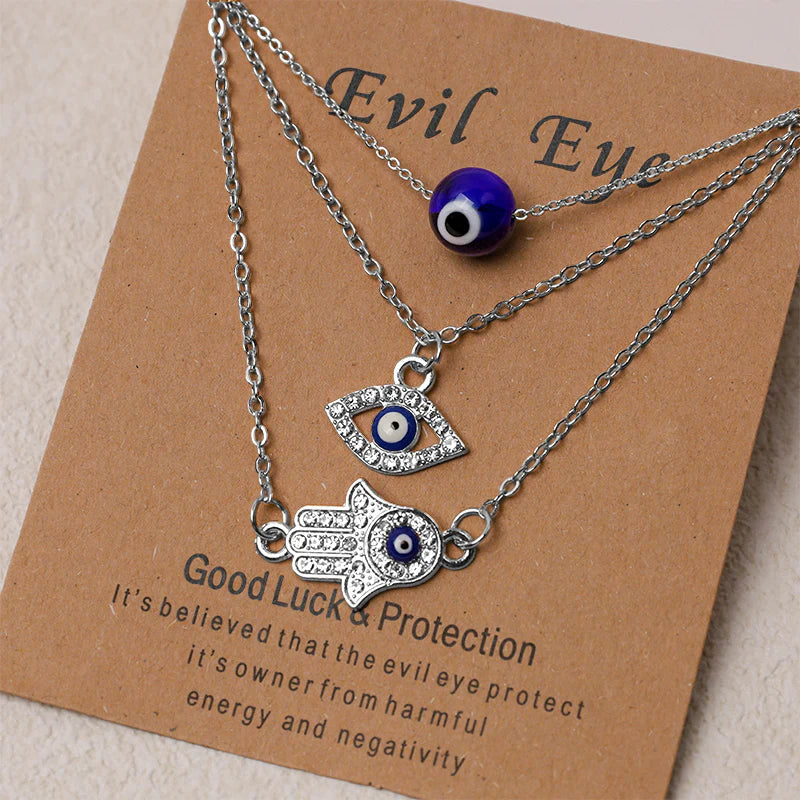 Buddha Stones Evil Eye Hamsa Symbol Blessing Luck Chain Necklace Pendant (Extra 35% Off | USE CODE: FS35)