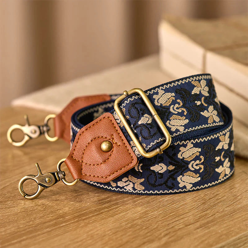 Buddha Stones Flower Geometric Embroidery Adjustable Handbags Crossbody Shoulder Bag Straps Replacement
