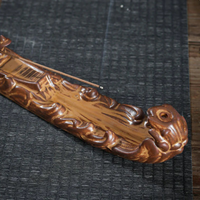 Buddha Stones Small Boat Cicada Home Decoration Incense Burner
