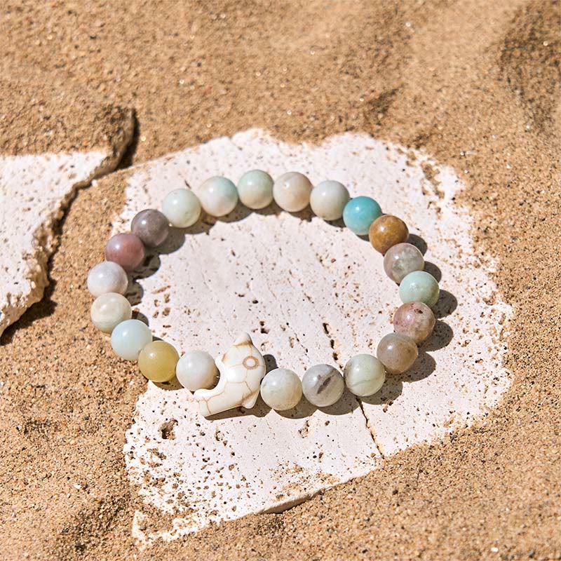 Buddha Stones Natural Various Stones Dolphin Spiritual Balance Bracelet