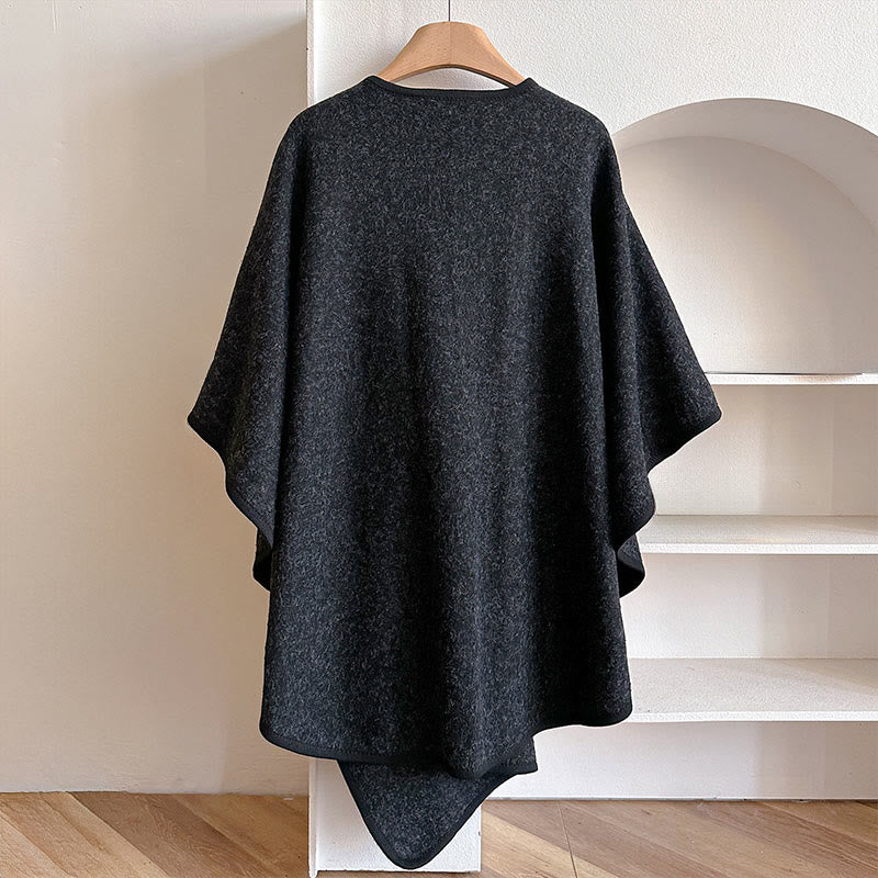 Buddha Stones Winter Solid Color Warm Cozy Split Scarf Shawl