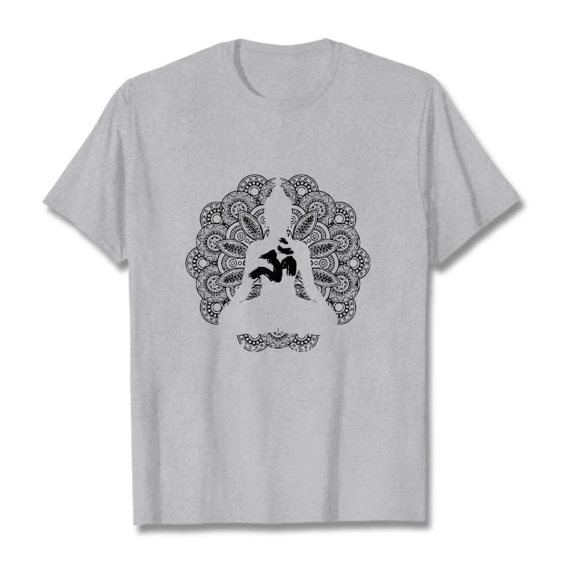Buddha Stones Pure Color Mandala Om Symbol Pattern Tee T-shirt