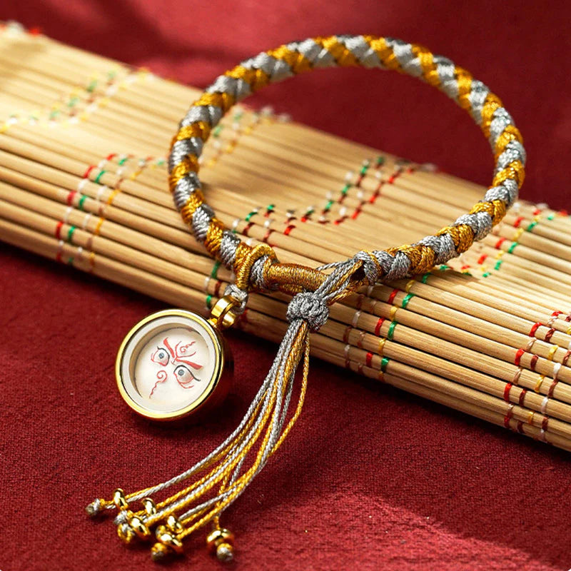 Buddha Stones Handmade Tibetan Five God Of Wealth Dragon Scale Rope Luck Braid Bracelet