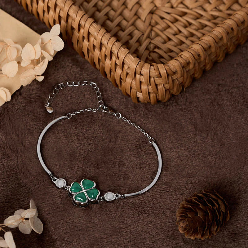 Buddha Stones FOR DEAREST MOTHER Copper Four-Leaf Clover Luck Bracelet Includes Gift Message Card