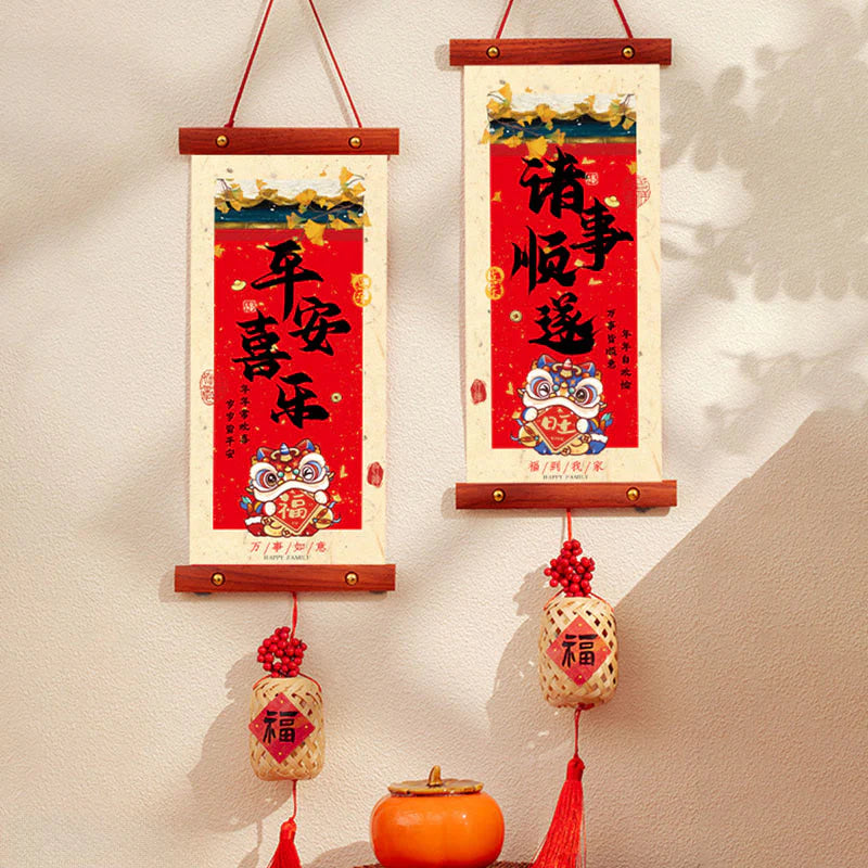 Buddha Stones Year of the Horse Chinese New Year Spring Festival Good Fortune Hanging Decoration