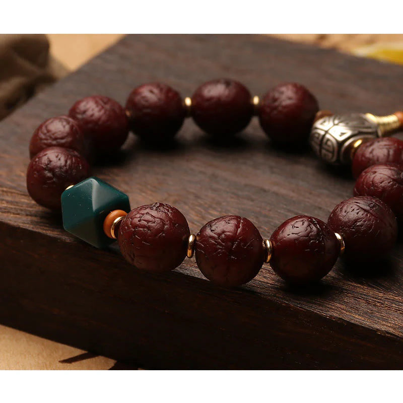 Buddha Stones Tibetan Bodhi Seed Agate Bead Luck Wealth Tassel Charm Wrist Mala (Extra 30% Off | USE CODE: FS30)