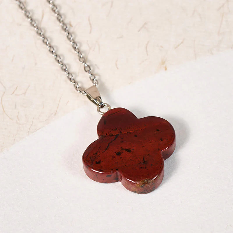 Buddha Stones Various Crystal Green Aventurine Black Obsidian Tiger Eye Plum Blossom Luck Necklace Pendant