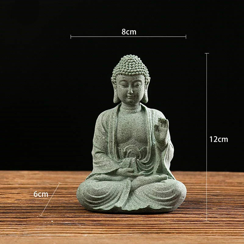 Buddha Stones Tibetan Meditation Contemplation Buddha Serenity Compassion Statue Figurine Decoration