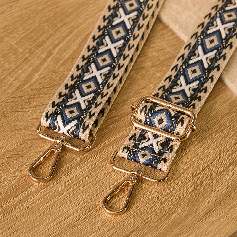 Buddha Stones Boho Rhombus Stripe Geometric Jacquard Adjustable Handbags Crossbody Shoulder Bag Straps Replacement