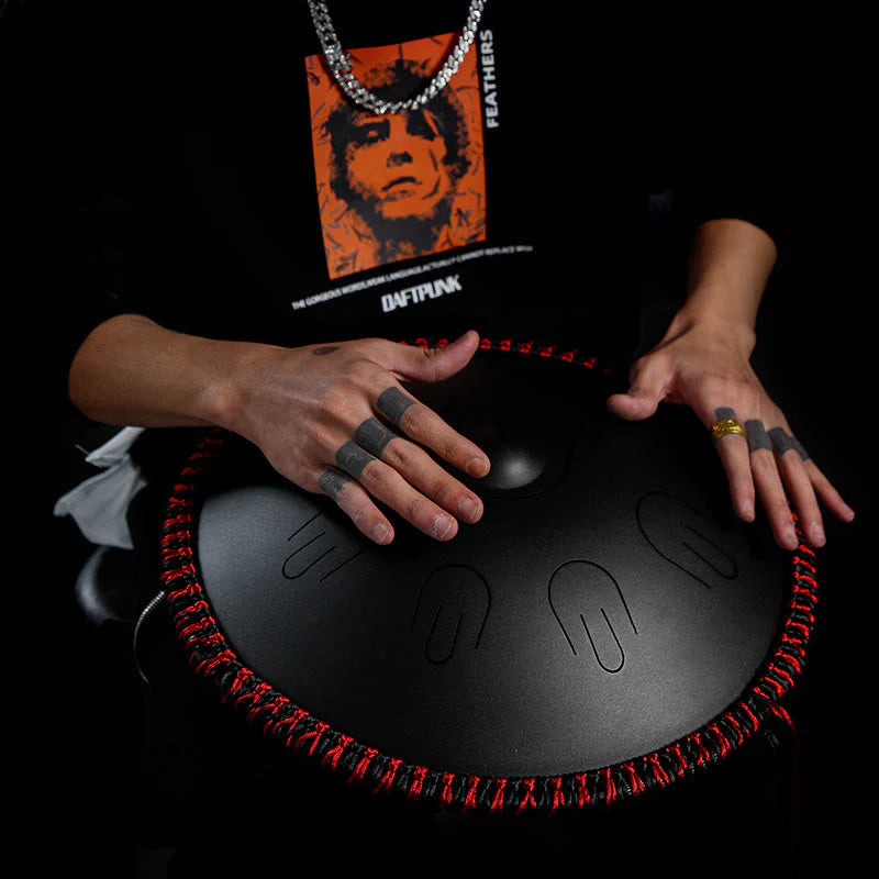 Buddha Stones Steel Tongue Drum Sound Healing Yoga Meditation Kit 9 Note 15 Inch Handpan Instrument