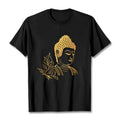 Buddha Stones Golden Leaves Meditation Buddha Tee T-shirt