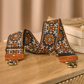 Buddha Stones Brown Flower Jacquard Adjustable Handbags Crossbody Shoulder Bag Straps
