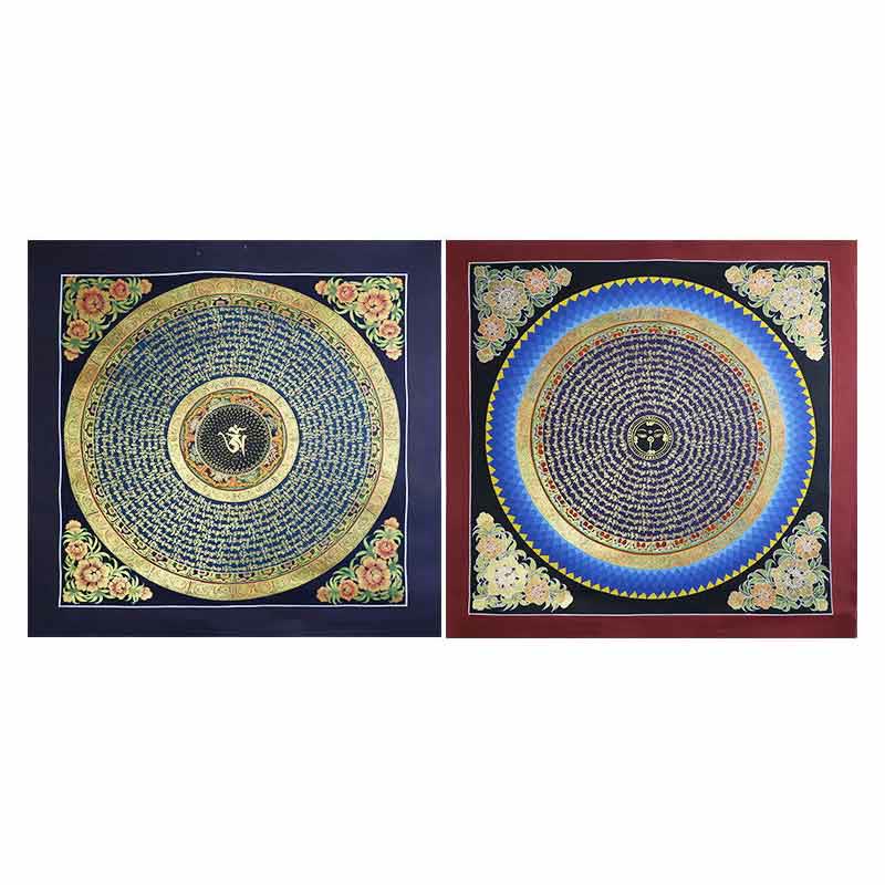 Buddha Stones Tibetan Handmade Thangka Painting Spiritual Blessing Blind Box Random Color Pattern