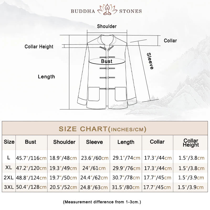 Buddha Stones Men's Frog-Button Tang Suit Koi Fish Pattern Long Sleeve Jacket Shirt With Pockets