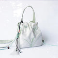 Buddha Stones Handmade Embroidered Flowers Canvas Tote Shoulder Bag Handbag