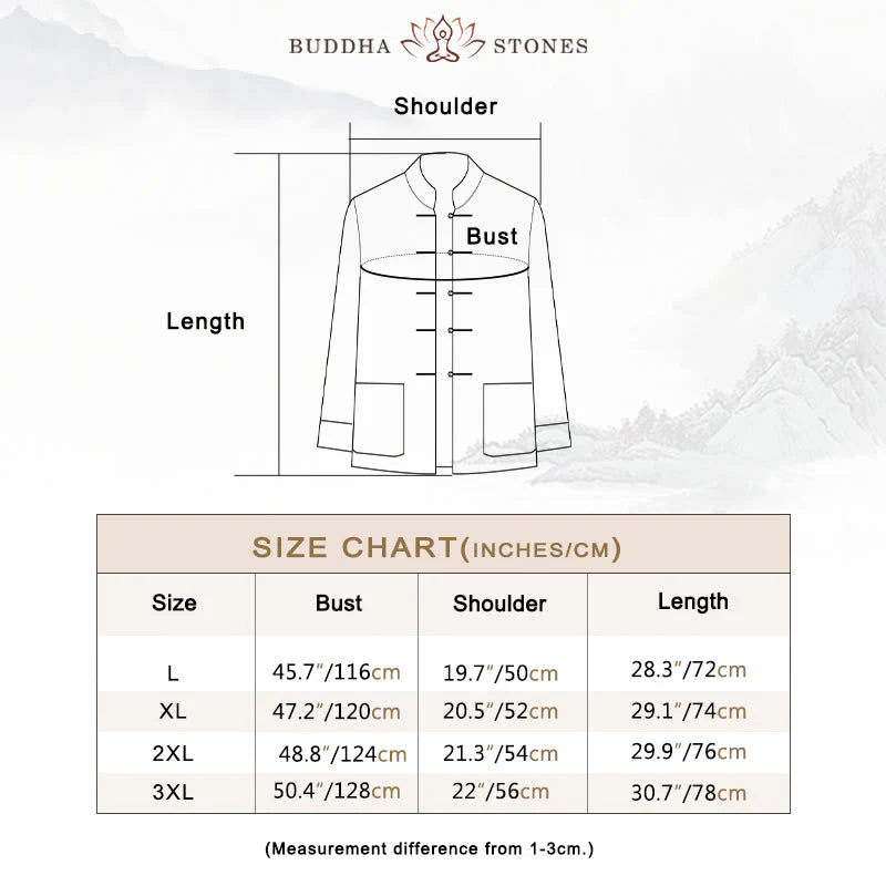 Buddha Stones 2Pcs Tang Suit Dragon Frog-Button Men's Long Sleeve Shirt Pants Clothing Set