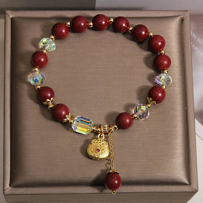 Buddha Stones Sandalwood Lucky Bag Charm Healing Bracelet