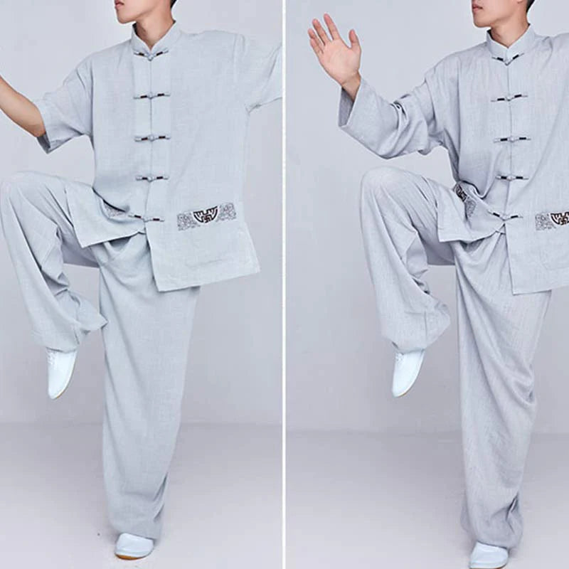 Buddha Stones Meditation Zen Prayer Spiritual Tai Chi Qigong Practice Unisex Embroidery Clothing Set (Extra 30% Off | USE CODE: FS30)