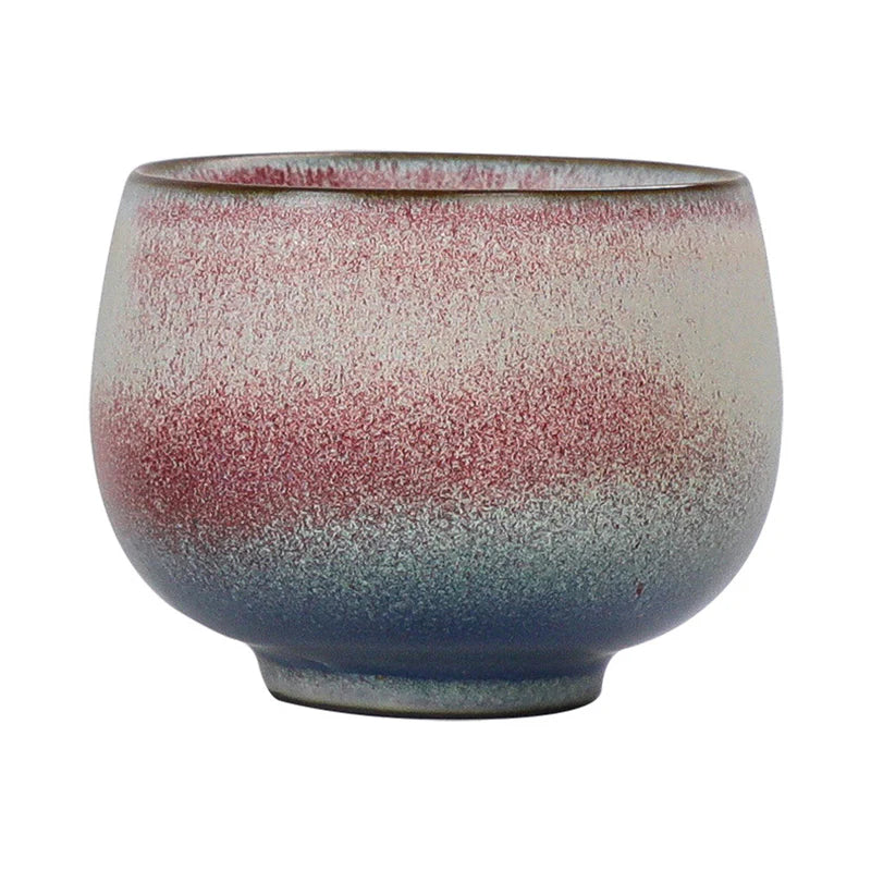 Buddha Stones Retro Red Gradient Kiln Change Ceramic Teacup Kung Fu Tea Cup